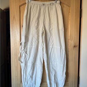 Urban Outfitters Cream Parachute Pants